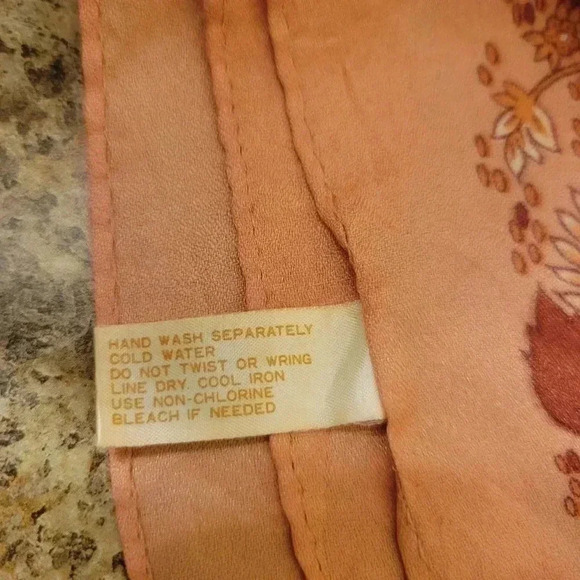 Vintage Made In Japan Scarf Head Leaves - Picture 4 of 4